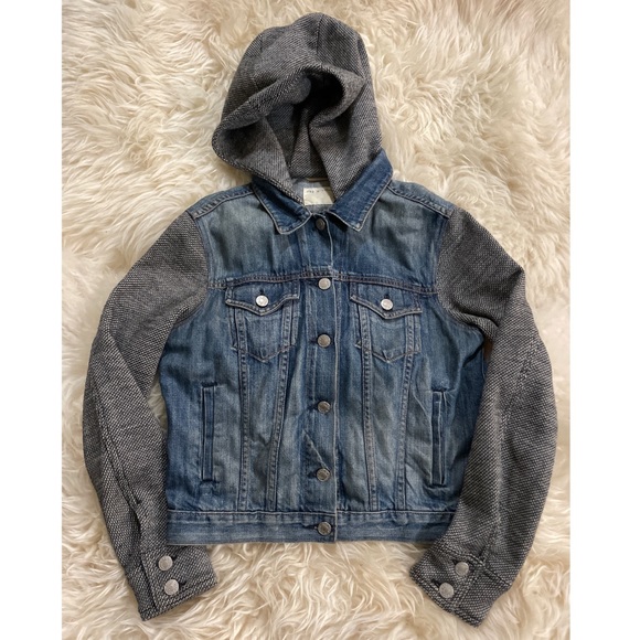 Rag and Bone Jeans Denim Jacket Bradford Hooded - Picture 1 of 9